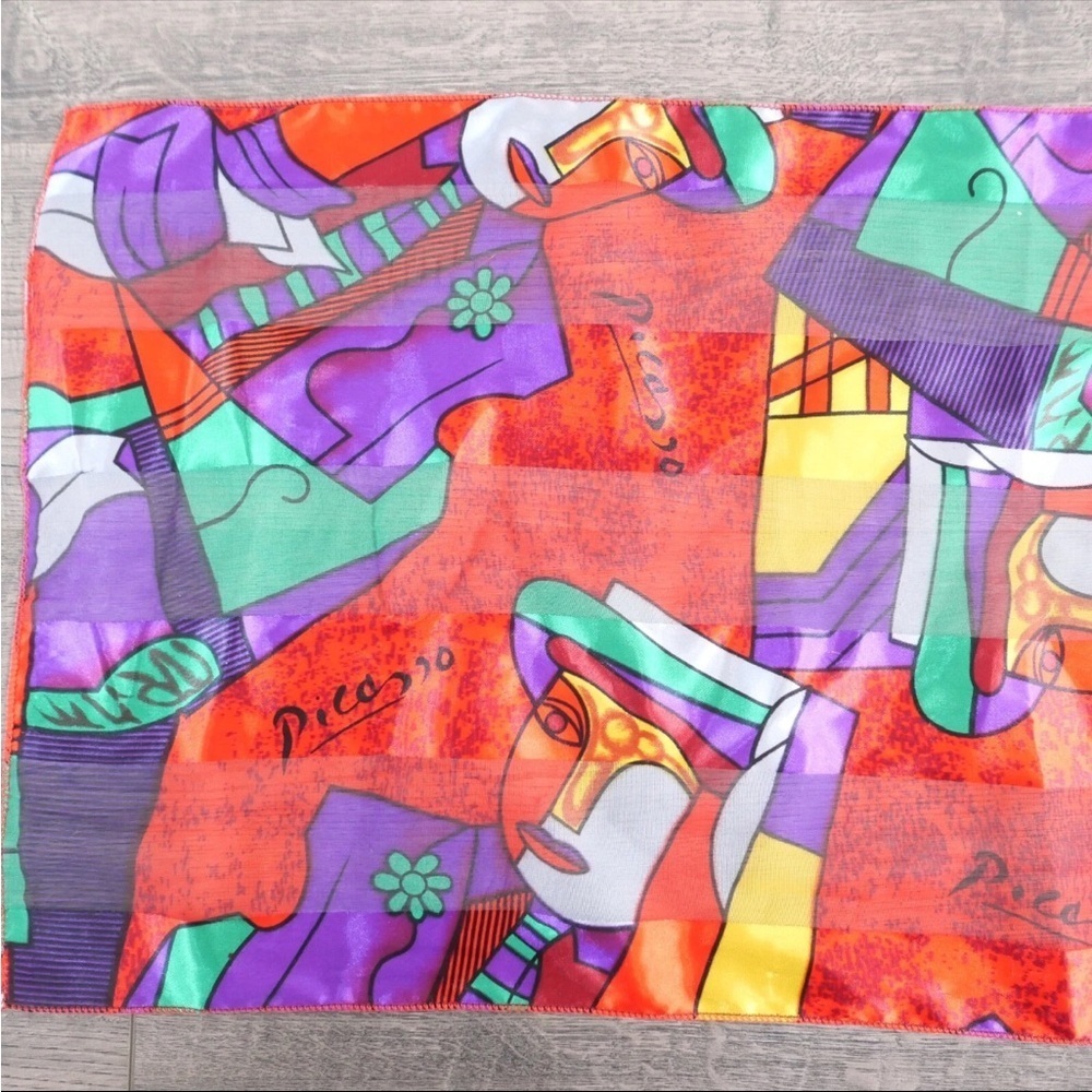 Picasso Colorful Abstract Scarf - Picture 3 of 3